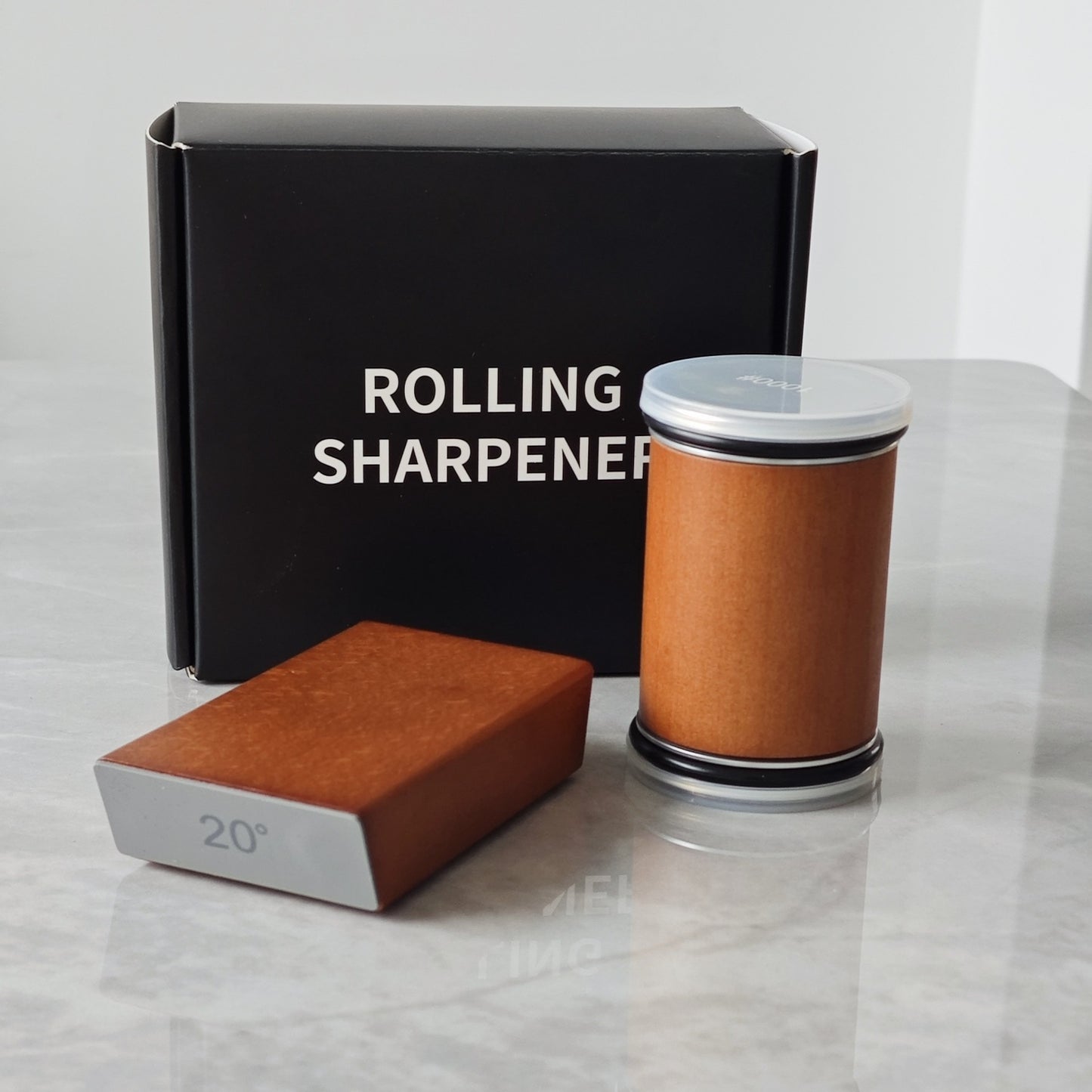 Multi-Angle Knife Sharpening Tool Kit with Rotating Cylinder