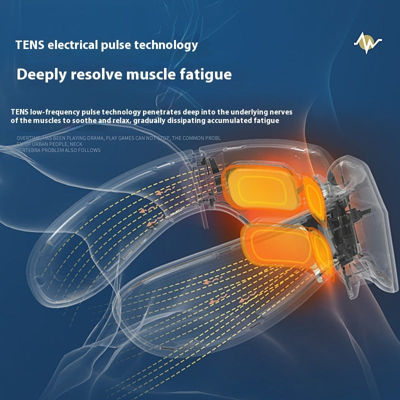 Neck massager with low frequency pulse technology