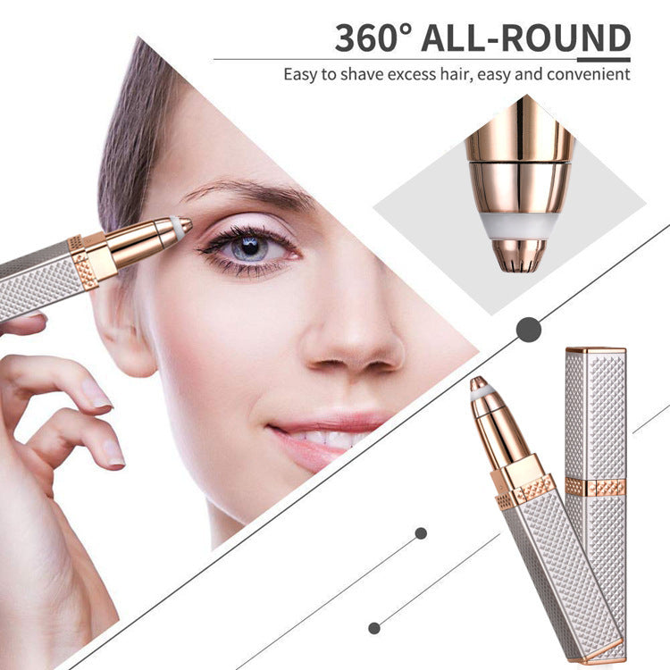 Rechargeable Lipstick Shaver 2 in 1 Ladies Eyebrow Trimmer