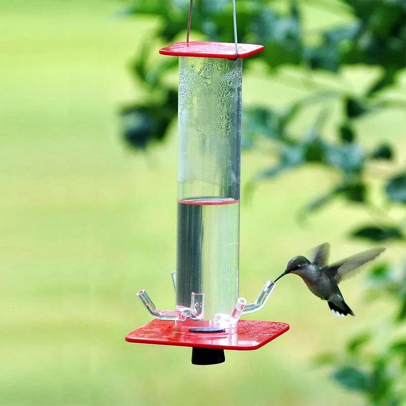 Comedero para pájaros cilíndrico colgante Comedero para pájaros colibríes