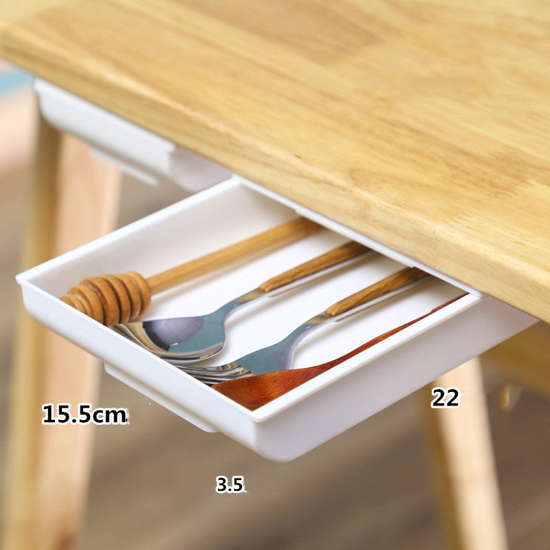 Hidden Drawer Storage Box Under The Desk