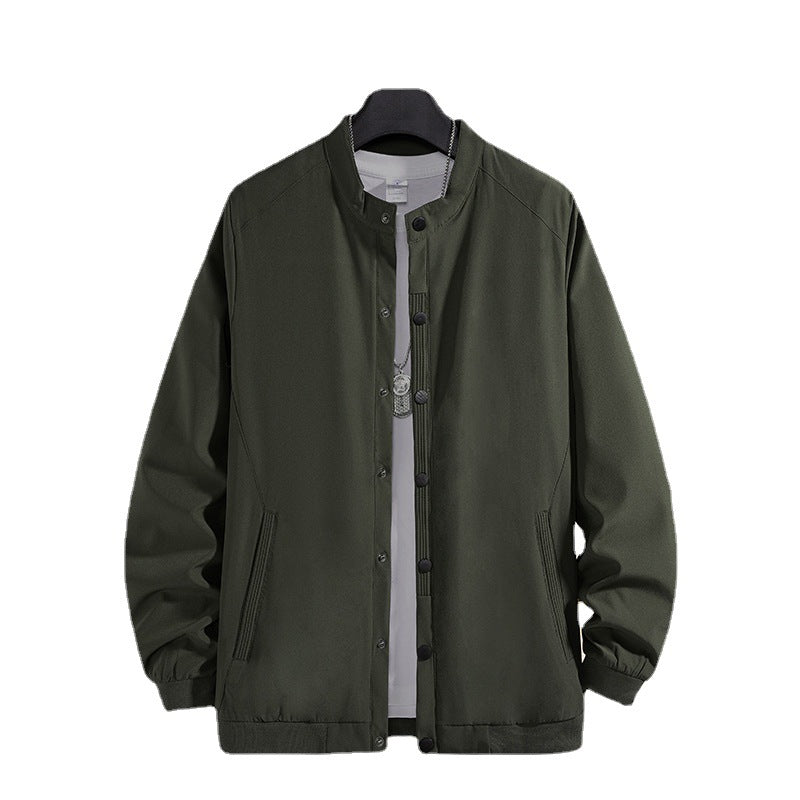 Men's Fashion Casual Solid Color Coat Top