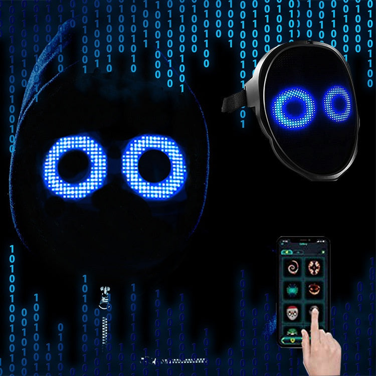 Halloween Full Color LED Luminous Mask Face Changing Mask Party Bar Props