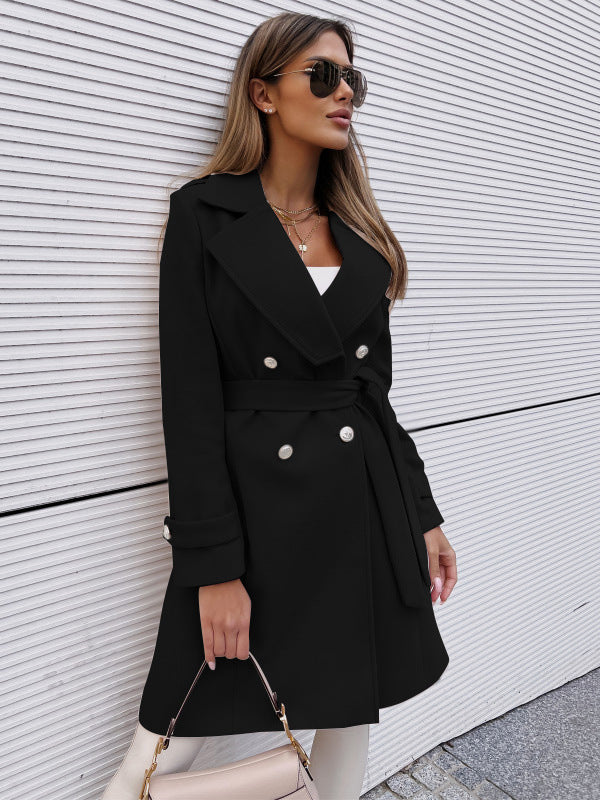 Abrigo De Lana De Otoño E Invierno Abrigo Mujer