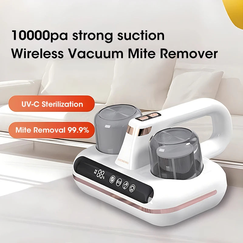 Powerful Suction Vacuum Cleaner for Cleaning Pillows and Mattresses, Cordless Handheld Cleaner