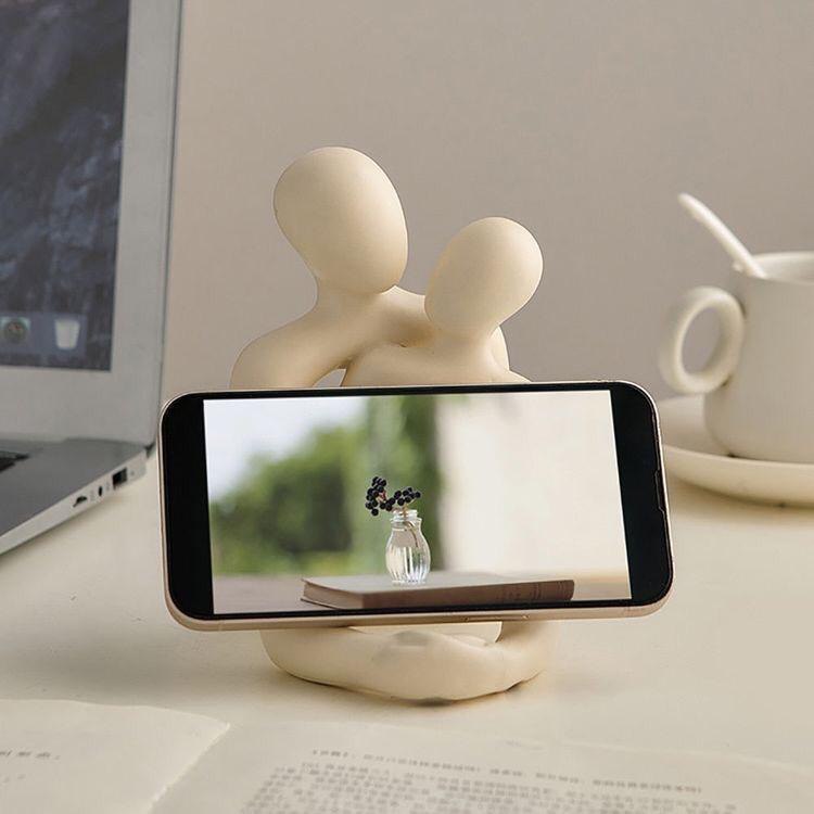 Heart touching loving couple statue modern and timeless decorative