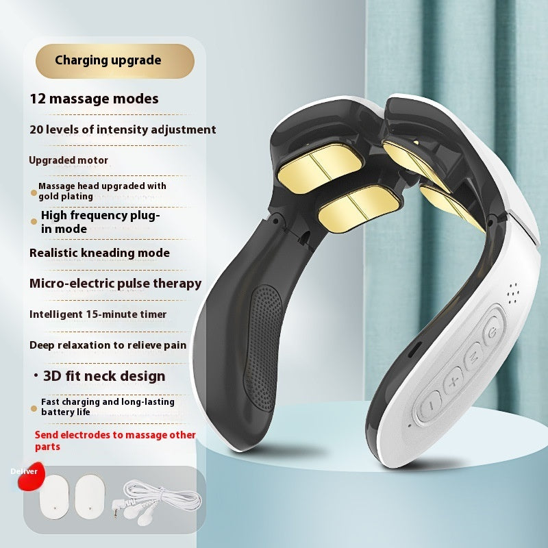 Neck massager with low frequency pulse technology