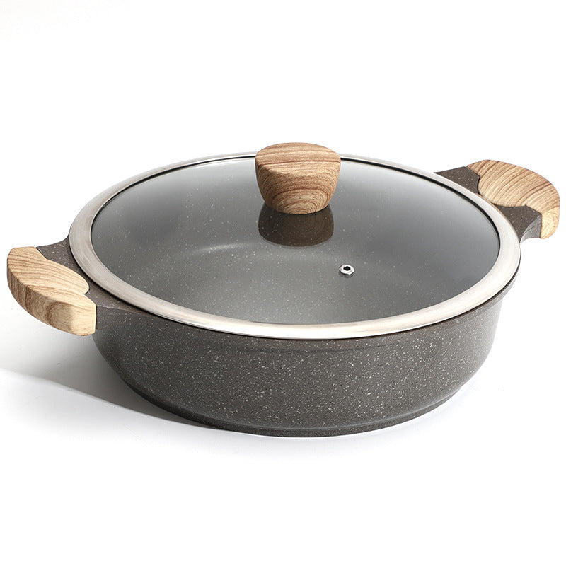 Non-stick frying pan with glass lid