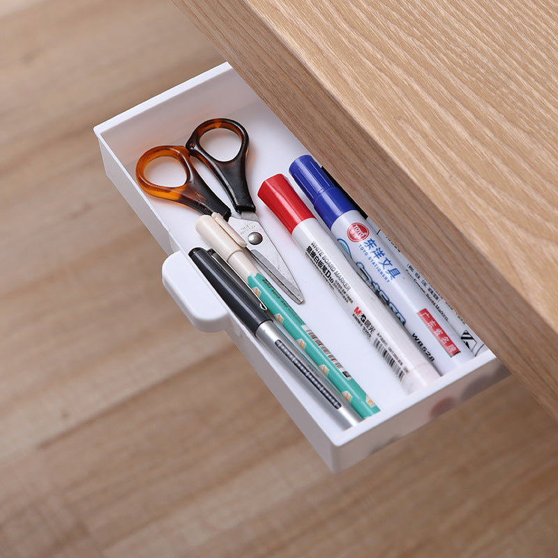 Concealed storage drawer without drilling