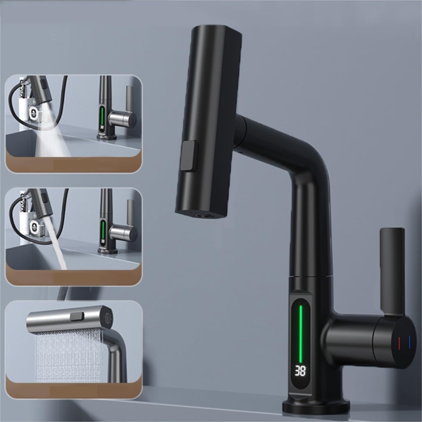 Intelligent Digital Display Faucet Pull-out