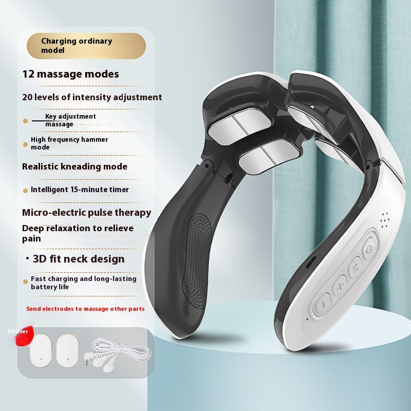 Neck massager with low frequency pulse technology