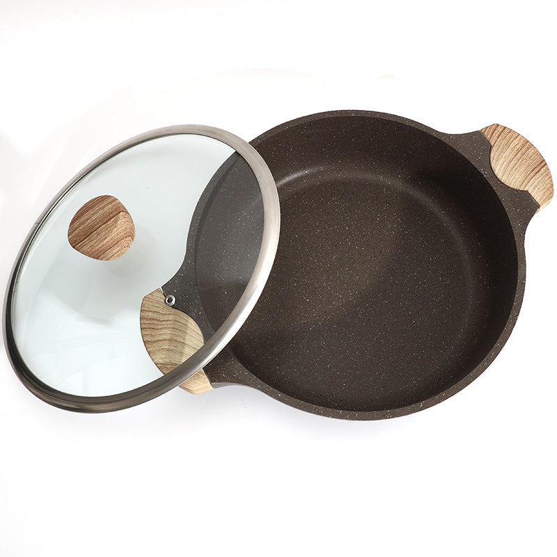 Non-stick frying pan with glass lid