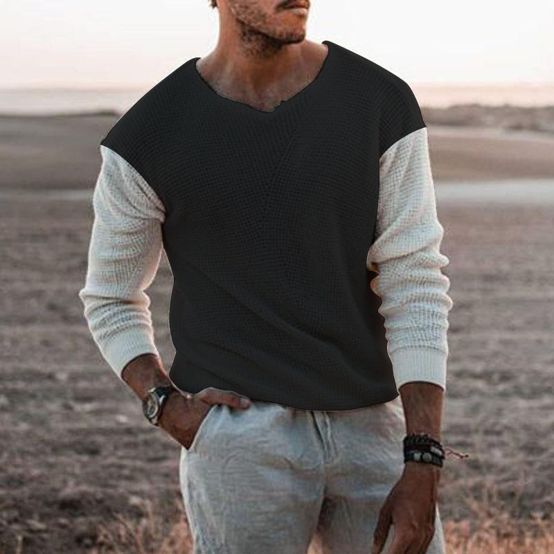 Men's Fashion Casual Long Sleeve Round Neck Slim-fit Jumper