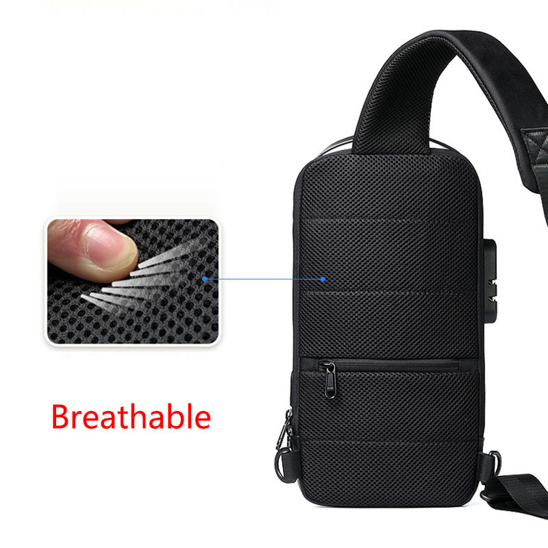 Waterproof USB Anti-theft Bag Oxford Crossbody Shoulder Bag