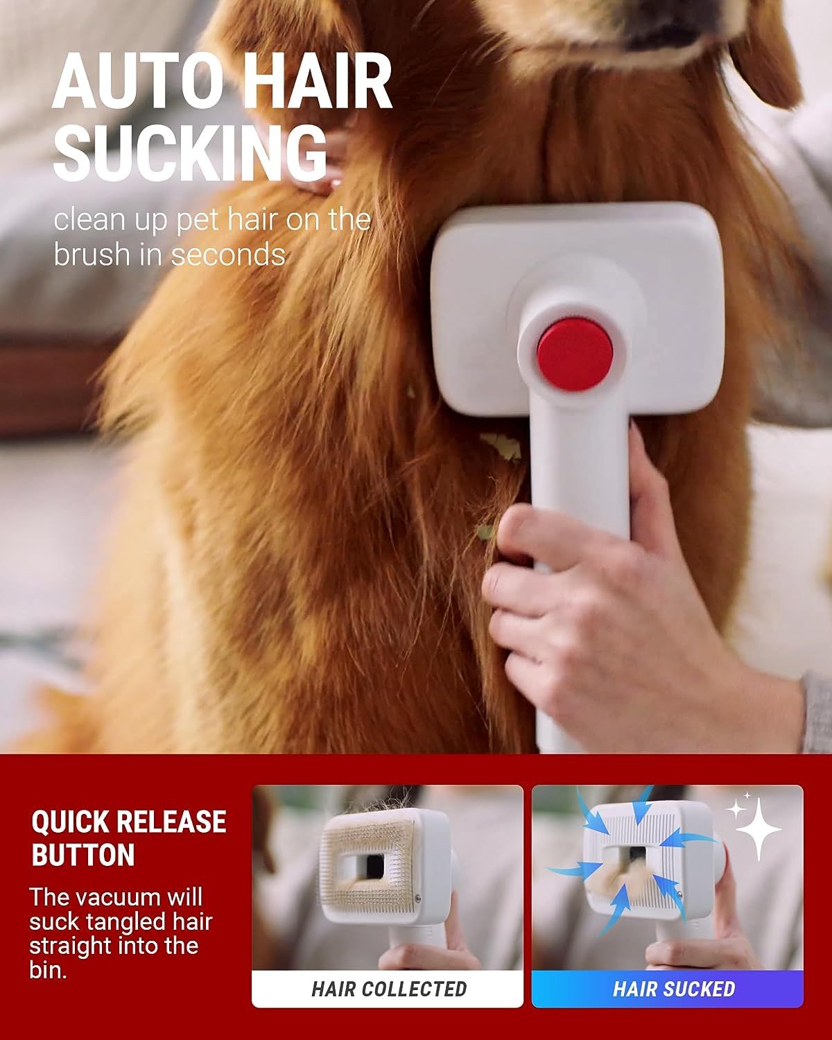 VacLife Pet Hair Vacuum For Shedding Grooming With Dog Clipper