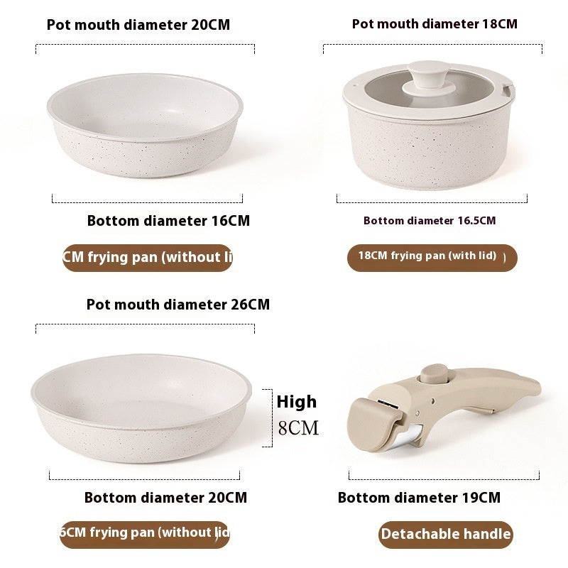 Removable Household Wok Pot Set