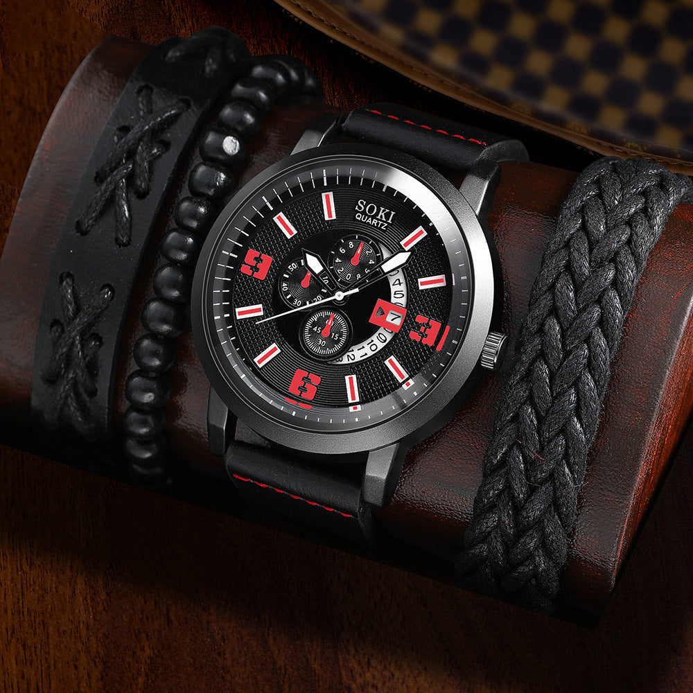 Traje de reloj de cuarzo de aleación de negocios