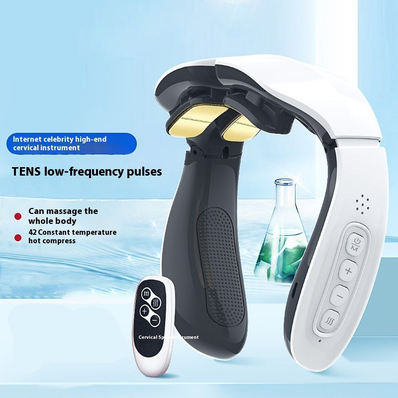 Neck massager with low frequency pulse technology