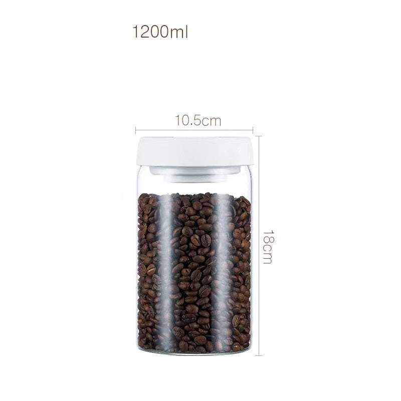 vacuum sealed jars, airtight glass container
