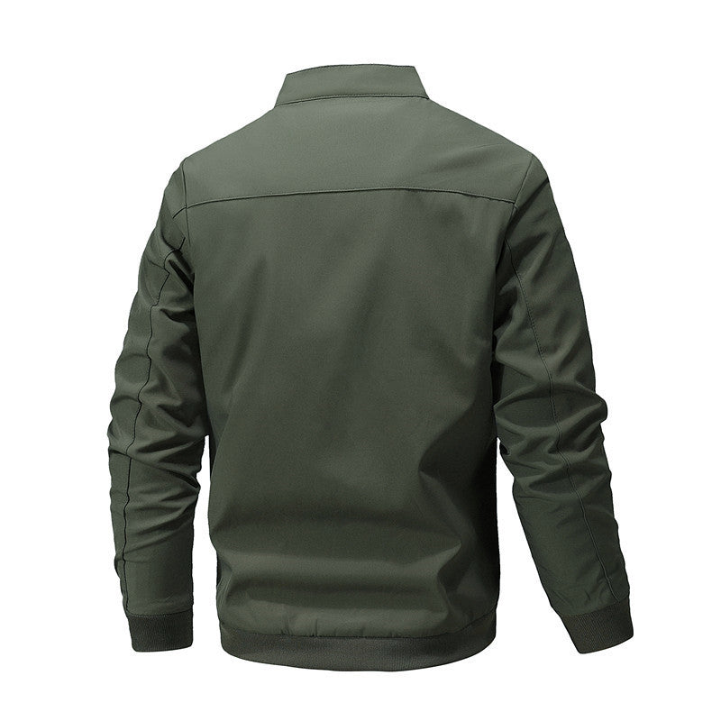 Men's Fashion Casual Solid Color Coat Top