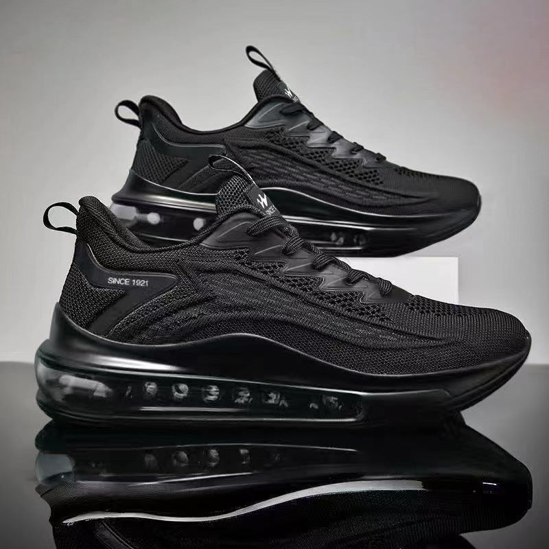 Zapatos de malla sin cordones con cojín de aire, zapatillas deportivas para hombre, zapatos casuales de moda que aumentan la altura