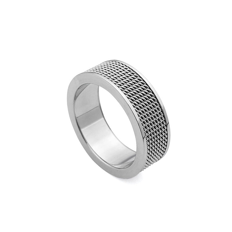 Hot Fashion Trend Stainless Steel Mesh Face Ring