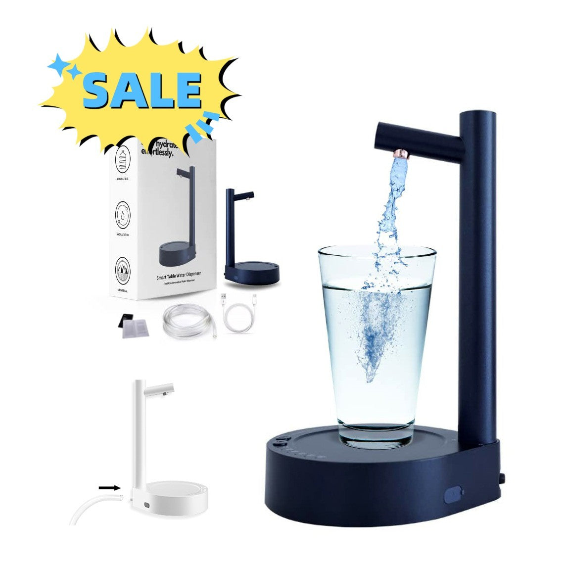 Automatic tabletop water dispenser