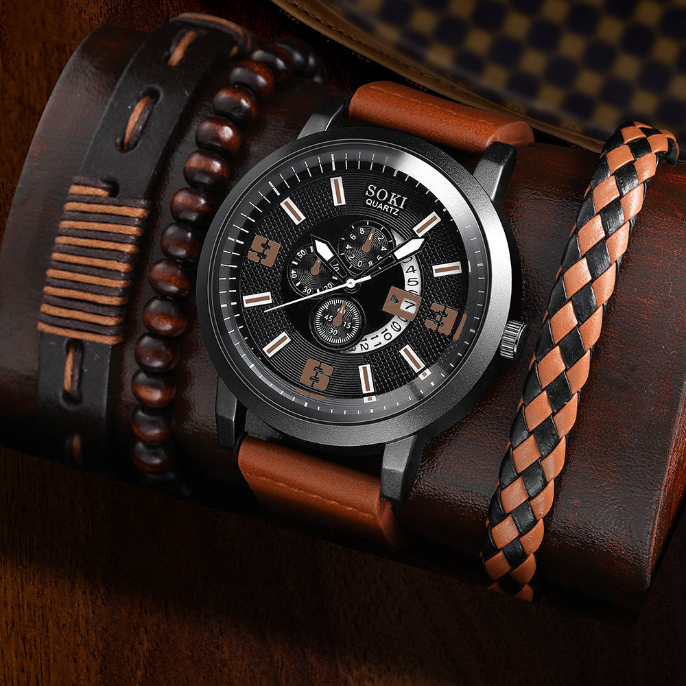Traje de reloj de cuarzo de aleación de negocios