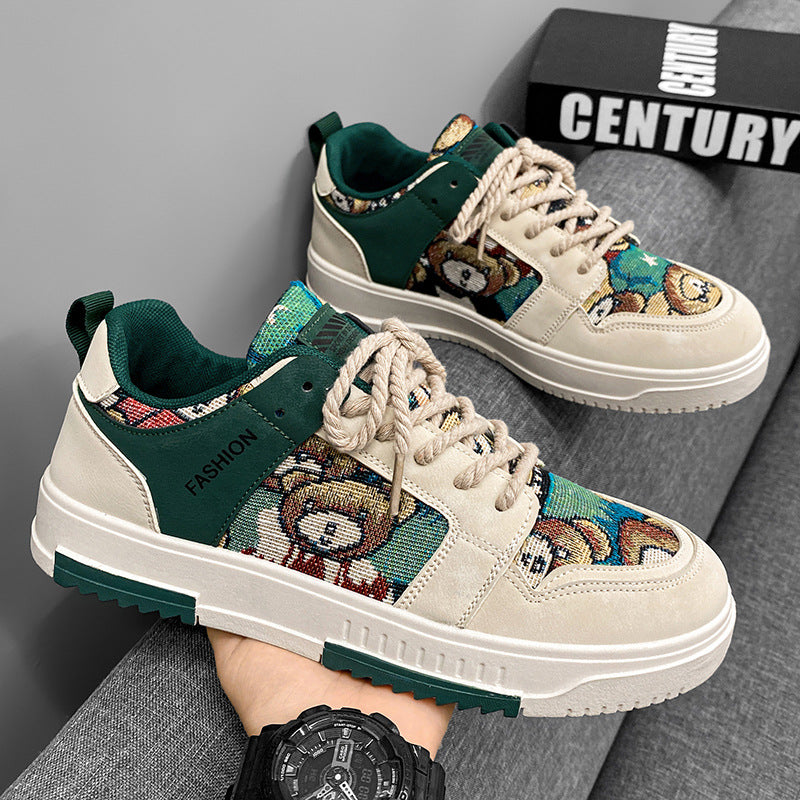 Zapatos de verano para hombre Zapatos planos casuales de moda todo fósforo