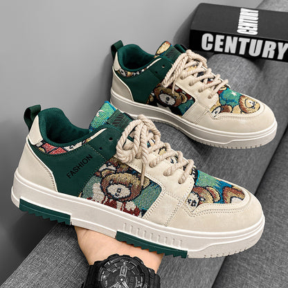 Zapatos de verano para hombre Zapatos planos casuales de moda todo fósforo
