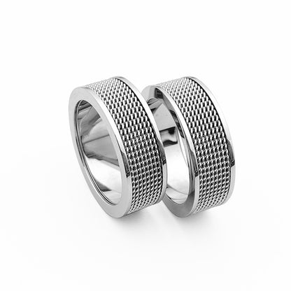 Hot Fashion Trend Stainless Steel Mesh Face Ring