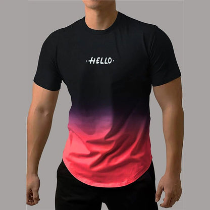 Men's Short-sleeved Sports T-shirt 3d Printing