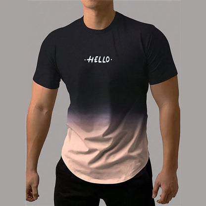 Men's Short-sleeved Sports T-shirt 3d Printing
