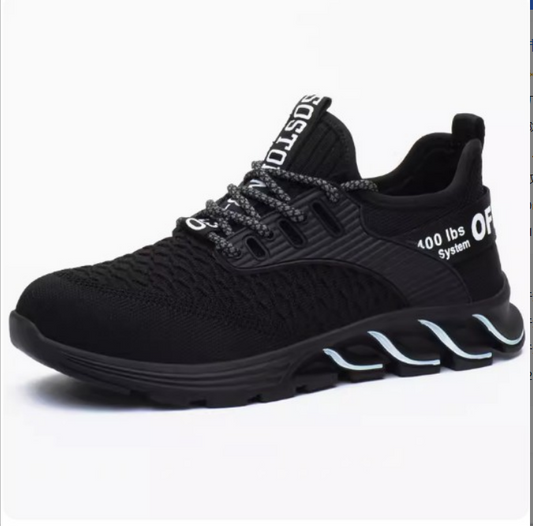 Zapatos antiolor transpirables con punta de acero informal a la moda para hombre