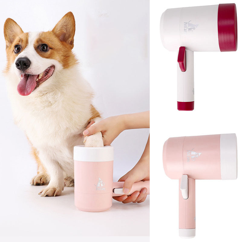 Taza limpiadora de patas de perro, peines de silicona suave, taza limpiadora de pies para mascotas, cepillo de limpieza de patas, cubo de limpieza de pies de gato sucio, lavado rápido