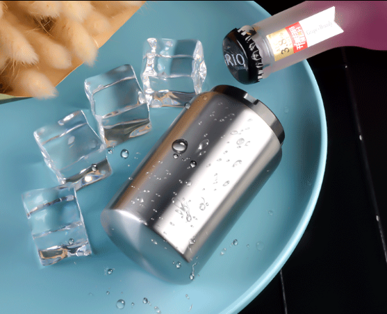 Abridor de botellas creativo de acero inoxidable.