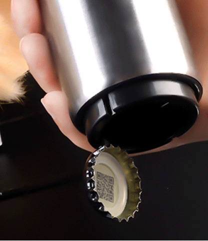 Abridor de botellas creativo de acero inoxidable.