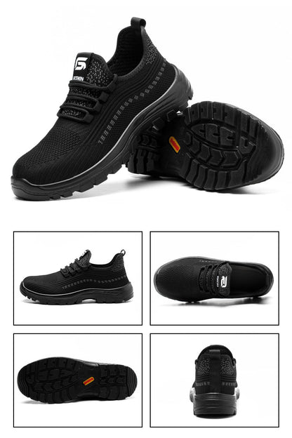 Flying Weaving Summer Labor Protection Shoes For Men Breathable