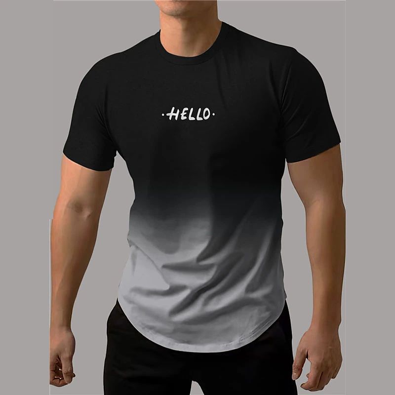 Men's Short-sleeved Sports T-shirt 3d Printing