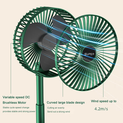 Desktop Home Telescopic Folding USB Charging Fan Portable