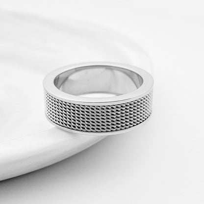 Hot Fashion Trend Stainless Steel Mesh Face Ring