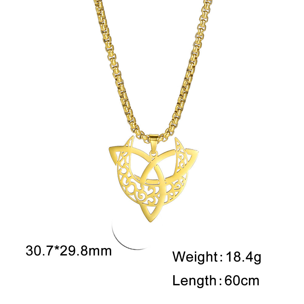 Titanium Steel Hollow Pattern Necklace