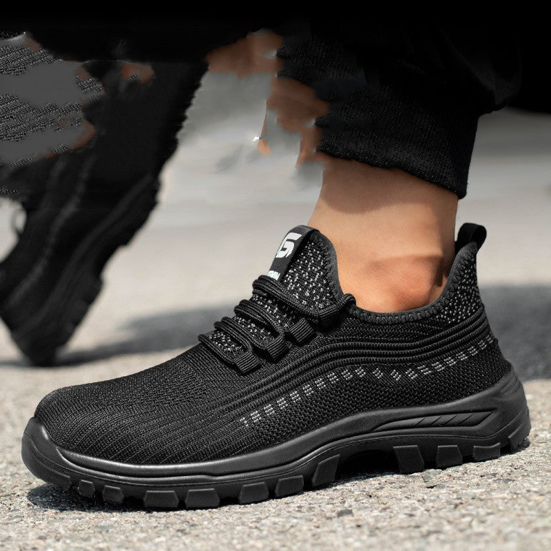 Flying Weaving Summer Labor Protection Shoes For Men Breathable