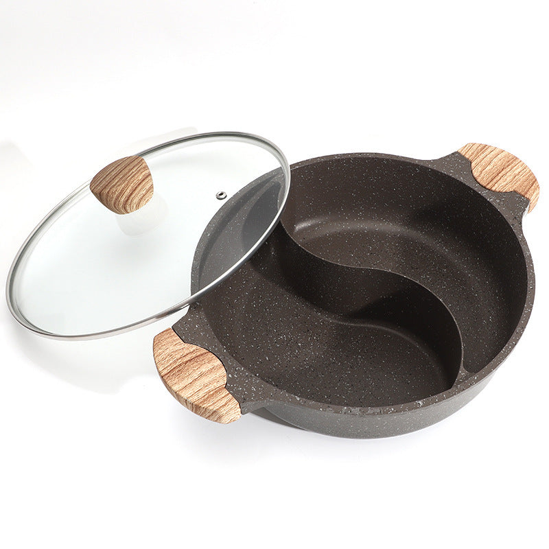 Non-stick frying pan with glass lid