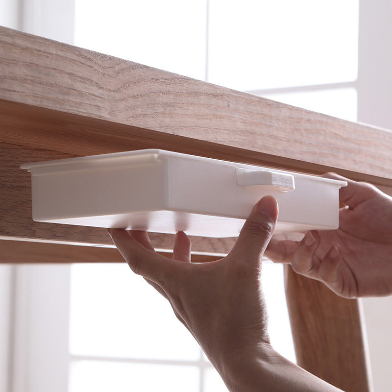 Concealed storage drawer without drilling