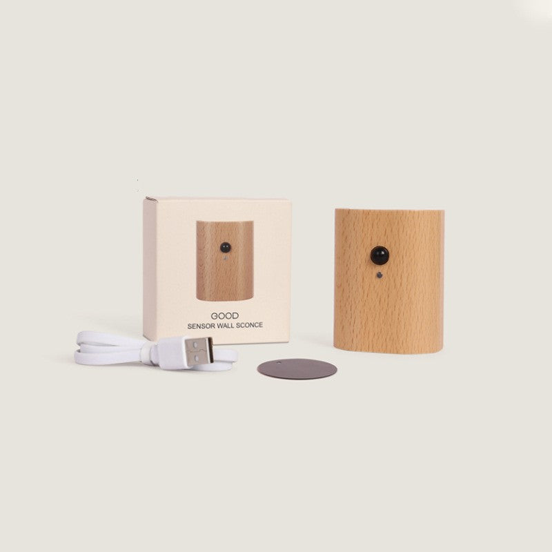 Solid Wood Grain Linkage Human Body Sensing LED Light