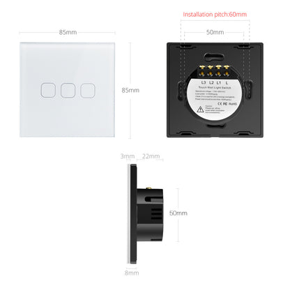 Light Switch With Touch Sensor Control  Standard For LED