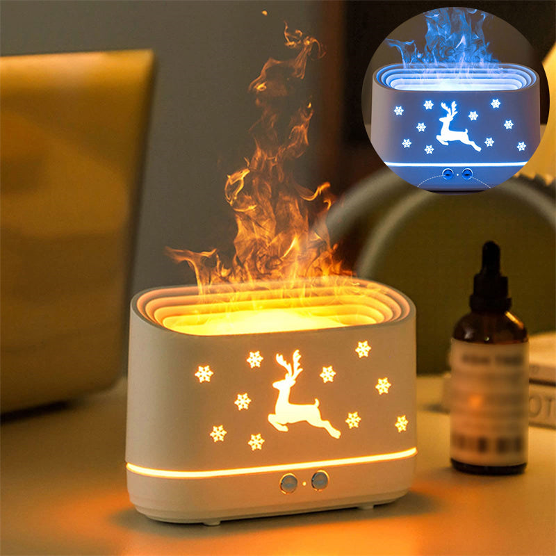 Elk Flame Humidifier, Quiet Atmosphere Lamp for Home