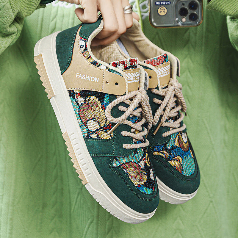 Zapatos de verano para hombre Zapatos planos casuales de moda todo fósforo