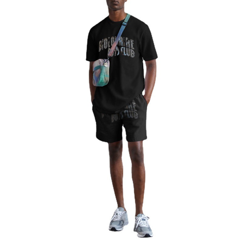 Men's Fashion Casual Shorts Printing Suit